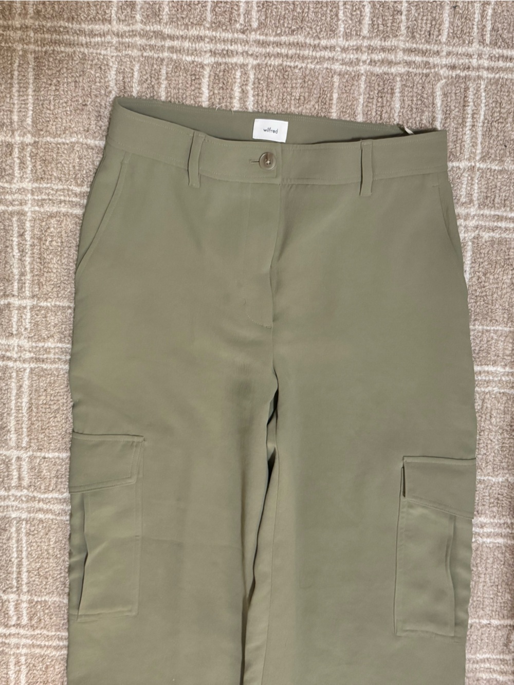 Aritzia Olive Green Cargo Trousers
